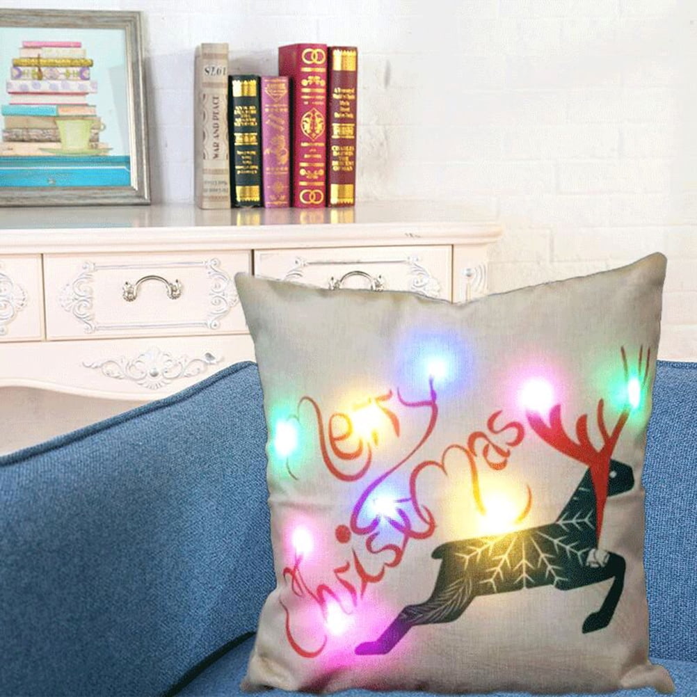 Led light up christmas pillows 2025
