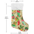 thumbnail image 2 of Coolnut 17.7 Inch Christmas Stockings, 2 PCS Christmas Pattern Presonalized Large Stocking Sock for Family Holiday Xmas Party Decorations, 2 of 7