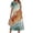 Green, variant on Ladies' Floral Printed Short Sleeve Round Neck Casual Dress - Beautiful Floral Printed Dress for Women, Comfort Fit, Ideal for Daily Wear, Summer Events, and Casual Gatherings,Multicolor,M