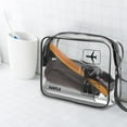 (2 Pack) TSAApproved Clear Travel Toiletry Bag With Handle Strap