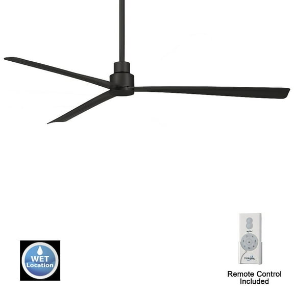 3 Blade Outdoor Ceiling Fan-65 Inches Wide-Coal Finish Minka Aire Fans F789-Cl