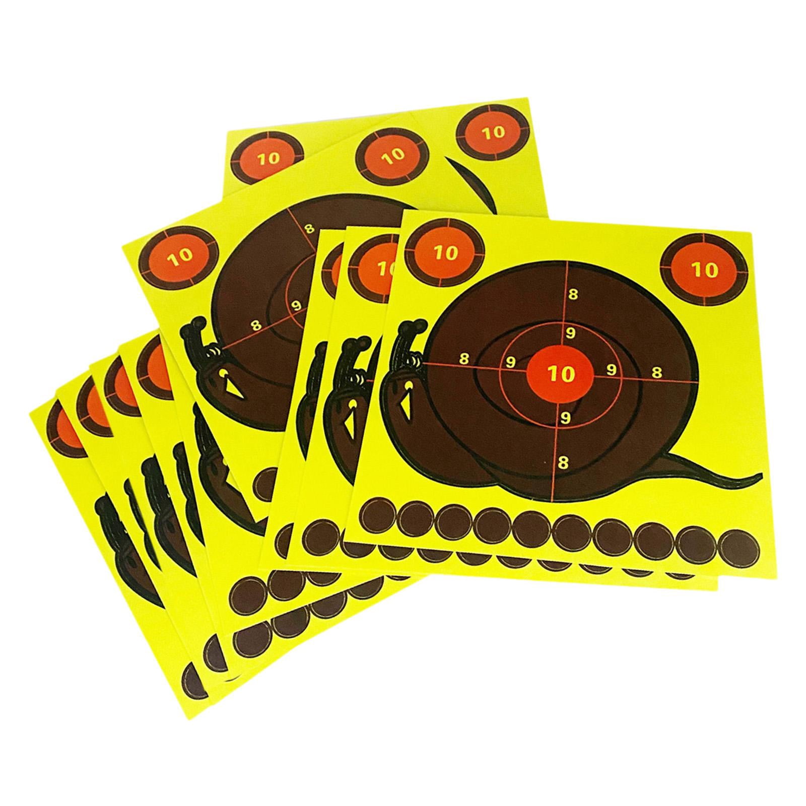 Shooting Targets 8x8 Inch Self Adhesive Paper Reactive Stickers for Gun ...