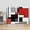 Black, variant on Black Red Geometric Wall Art for Living Room,Canvas Picture Wall Decor for Bathroom Bedroom,Red White Abstract Art Modern Painting Artwork for Office Kitchen Hallway Dining Room Home Decor 16"x20"