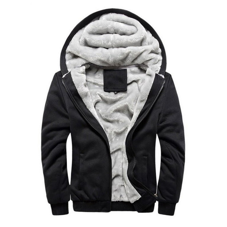 Men’s Combo Color Faux Fur Lined Zip Up Hoodie Men’s Combo Color Faux Fur Lined Zip Up Hoodie