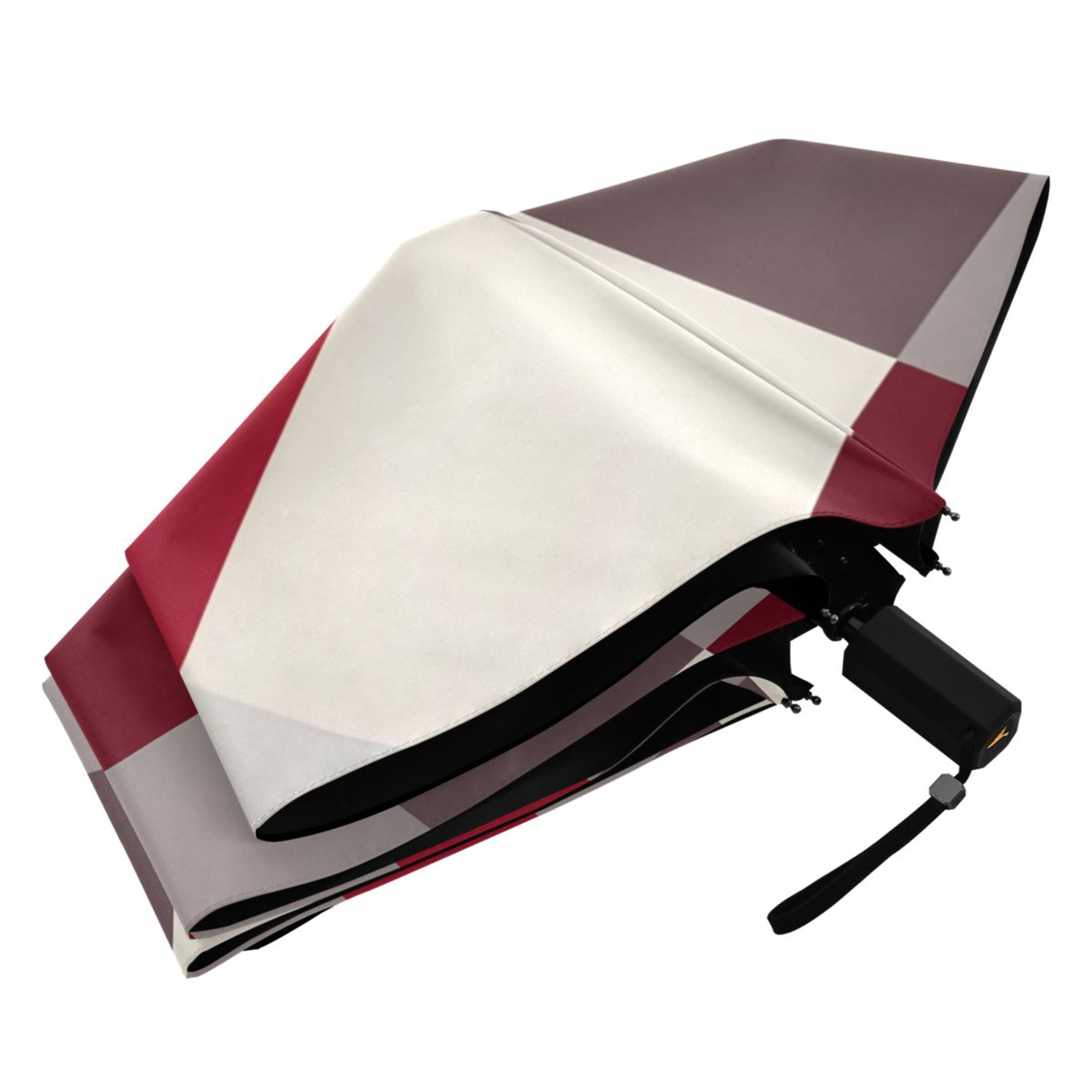 ALAZA Checkered Grid Pattern UPF 50+ Compact Folding Umbrella for Rain Travel Umbrella Packable