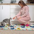 thumbnail image 3 of Hen and Sunflower White Pattern Anti Fatigue Kitchen Rugs Set Of 2, Non Slip Washable Decorative Floor Mats for Kitchen Sink Laundry, 17"x30" and 17"x47", 3 of 6