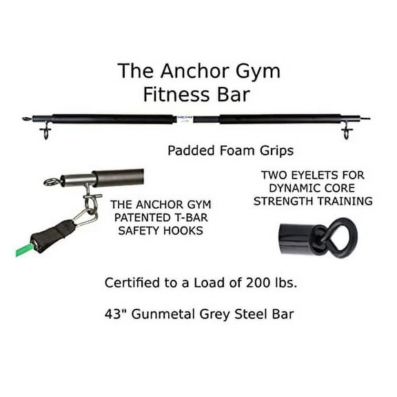Anchor Gym Fitness Bar - Full Body Workout, Training, Home Gym Equipment