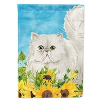 Persian in Sunflowers Garden Flag