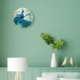 thumbnail image 4 of 10 Inch Wall Clock Battery Operated Silent Clock Decorative for Office, Kitchen, Outdoor, Living Room，Beautiful Peacock Creative, 4 of 4