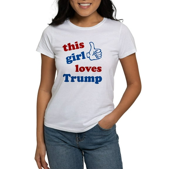 CafePress - This Girl Love Trump Women's T Shirt - Women's Classic T-Shirt