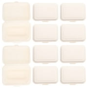 50 Pcs Disposable Serving Tray Bakery Boxes Packing Food Container Take Out Paper with Cover