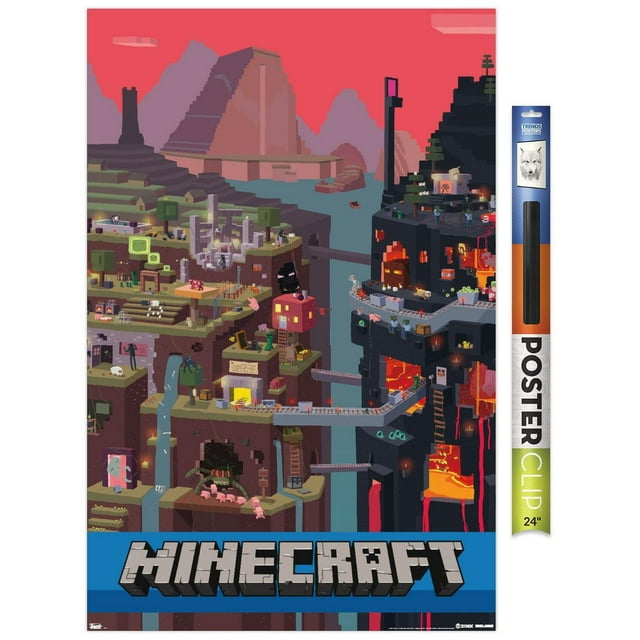 Minecraft - Cube Wall Poster, 22.375" x 34"