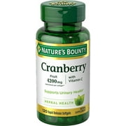 Nature's Bounty 4200Mg W/ Vitamin C Treat Urinary Health, Cranberry, 120Ct, 3-Pack