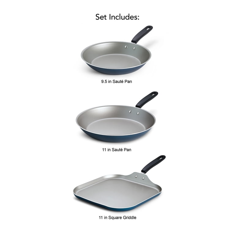 3-Piece Nonstick Sauté Pan and Griddle Set photo 3