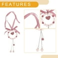 thumbnail image 4 of 1 Pcs Metal Faux Crystal Heart Car Rear View Mirror Pendant Accessories Car Hanging Ornament Pink, 4 of 6