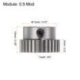 thumbnail image 2 of Unique Bargains Pinion Gear 8mm Aperture 30T 0.5 Module Stainless Steel Motor Gear, 2 of 5