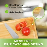 GL-Bamboo Extra Large Bamboo Cutting Board, 15.7 x 10.6 x 0.9 in, Juice Groove