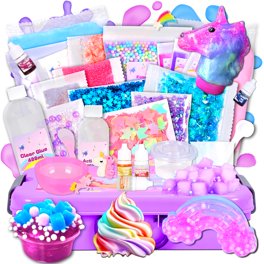 Kit Slime 24 Couleurs 🌈 - Slime Fluffy Non Collant Et Propre | Anti-Stress Pour Enfants | Cadeau Anniversaire Ou Fête | Stimule Créativité