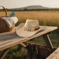 thumbnail image 5 of Hsqqdc Cowgirl Hat with Flower Belt Buckle Wide Brim for Country Concerts, 5 of 7