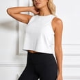 thumbnail image 2 of NinXxx Women's Seamless Yoga Tank Top Soft Athletic Workout Sleeveless Camisole White S, 2 of 6