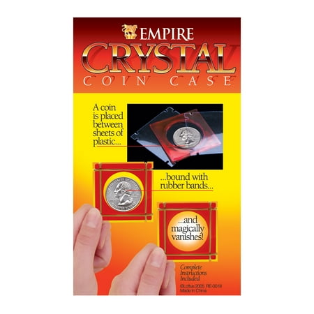 Empire Coin Magic - Empire Magic Disappearing Crystal Coin Case Close-Up Magic Trick, Red