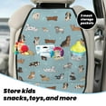 thumbnail image 4 of Dog Pets Mats Back Seat Protectors, Car Seat Protector Vehicle Organizers Waterproof Cover Back Seat Cover for Kids with 3 Storage Pockets 2 Pack, 4 of 5