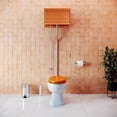 thumbnail image 2 of Oak Finish High Tank Pull Chain Two-Piece Round Toilet Renovator's Supply (Seat Not Included), 2 of 10
