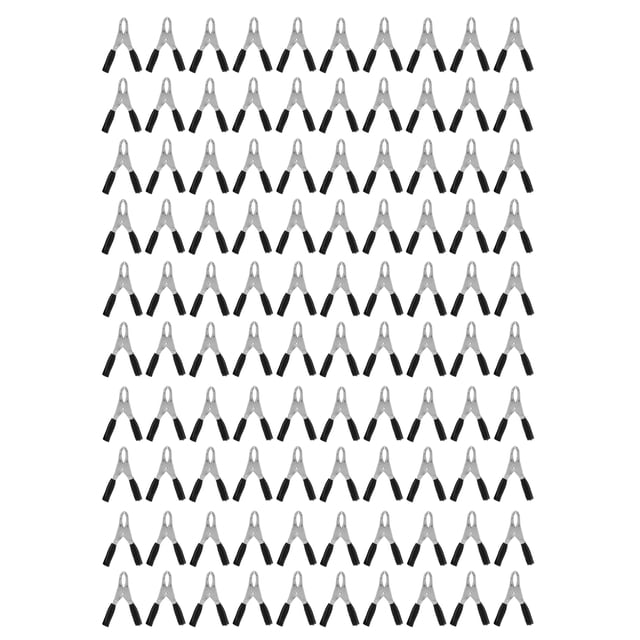 Delaman 100PCS Clip aislado 20A Proceso de alta precisión Elasticidad con funda aislante de PVC(Negro)