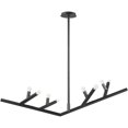 thumbnail image 2 of Avenue Lighting The Oaks Collection Modern Linear Chandelier Matte Black 8 8 Light Matte Painted, 2 of 5