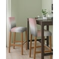 thumbnail image 2 of Gradient Pink Grey Bar Stool Covers Set of 2, Modern Abstract Color Ombré Art Stretch Washable Bar Chair Covers with Backs, Removable Pub Counter Height Chair Cover for Kitchen Dining Room Cafe, 2 of 7