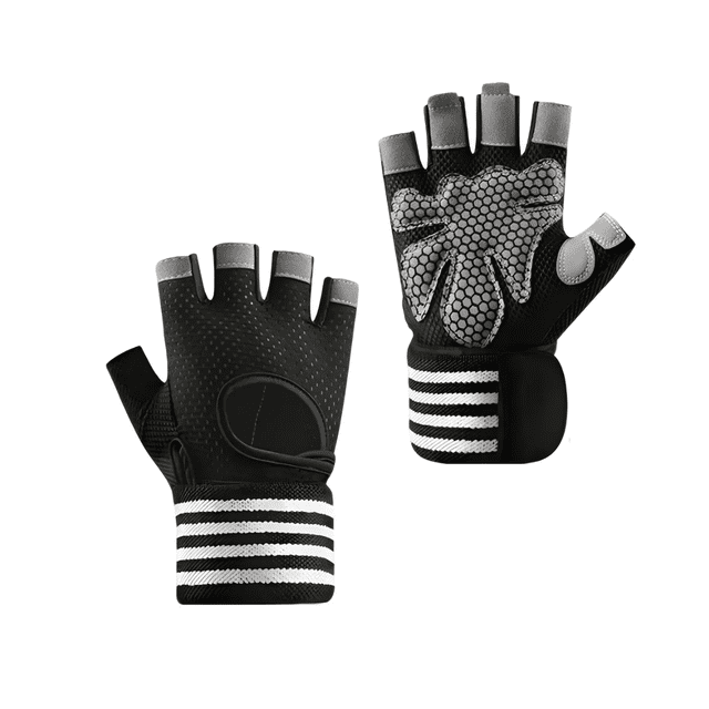 """Guantes Gym Tacticos Pesas Crossfit Muñequeras Mujer Hombre Talla G Lab.G negro """