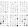 thumbnail image 1 of 138 Patterns 15 Days Temporary Tattoo Stickers Waterproof 15 Days Tattoo Cute Small Fresh Pattern Fake Tattoos, 1 of 3