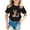 Black, variant on Girls T Shirts Baby Kids Summer Round Neck Cartoon Prints Cute Casual Loose Short Sleeved T Shirt, Size 6-8 Years