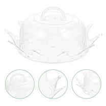 Sparsain Set Clear Cake Stand with Plastic Cover, Cake Tray Covered with Party Dessert Plate