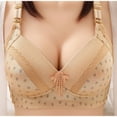 thumbnail image 2 of TAGOLD Womens Plus Size Bra Clearance,Summer Casual Bras for Womens,Women's Fashion Printed Non Steel Ring Bra With No Marks, Gathered Cups, Slip Light And Beautiful Back Underwear, Daily Bra, 2 of 4