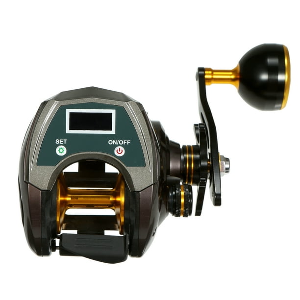 USB Rechargeable Carbon Fiber Baitcasting Reel 9+1BB Electric Fishing Reel  with Display High Speed 6.4: 1 Gear Ratio Magnetic Brake System Baitcaster