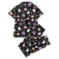 thumbnail image 5 of Under $20 Halloween Pajamas Set CNJKEHIUV Women's Halloween Pajamas Fall 2-Piece Plus Size Pumpkin Short Sleeve Top & Long Pants Home Dress Sleepwear Casual Loungewear, 5 of 5
