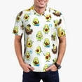 thumbnail image 5 of Yiaed Funny Avocado In Mexican ClothesPrint Men's Short Sleeve Polo Shirt,Golf Polo for Men Three-Button Golf Shirt Athletic Casual Collared T-Shirt- 3X-Large, 5 of 7
