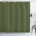 thumbnail image 1 of Ambesonne Floral Shower Curtain, Cactus with Flower and Skull, 69"Wx75"L, Evergreen Sage Green, 1 of 3