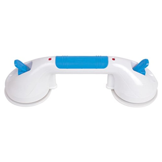 carex ultra grip shower wall grI bar, 12 inches, dual locking suction cups, for assistance entering or leaving bath or shower