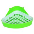 thumbnail image 1 of Greeniant Orinal geométrico para mascotas, caja de ropa de cama de esquina para inodoro de hámster, animales pequeños, Color de inodoro de plástico, Aseo de mascotas verde, 1 of 8