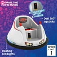 thumbnail image 3 of FunPark 6V Bumper Car for Toddlers, Electric Toddler Ride On Toys for Kids, Baby, Ages 1.5-4 Years, LED Lights, 360 Degree Spin, Supports up to 66 pounds (No Remote) White, 3 of 6