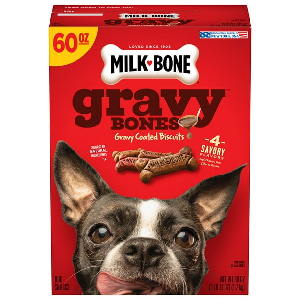MilkBone GravyBones Dog Biscuits, Small Dog Treats, 60 Oz. Walmart