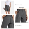 thumbnail image 4 of Pantalones Cortos Deportivos, Cómodos Pantalones Cortos De Senderismo, 4 Bolsillos Con Cremallera, Cintura Elástica Para Exteriores Para Mujeres Mgaxyff Otros, 4 of 5