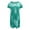 Cyan, variant on Summer Dresses for Women 2024,Women's Summer Loose Round Neck Ethnic Style Round Neck Raglan Short Sleeve Dress