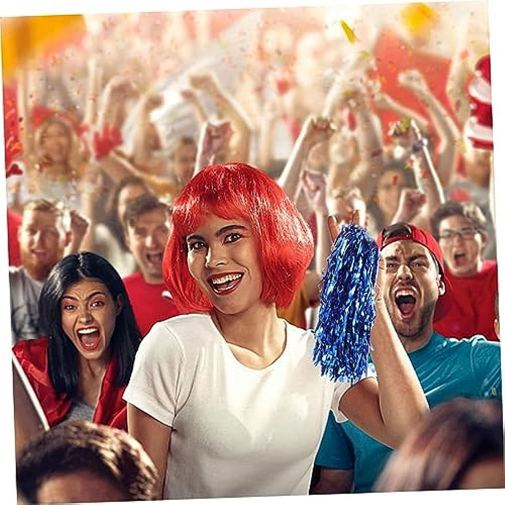 LINLIN 10Pcs Cheering Pompoms pom poms Cheerleading Cheerleader pom poms Sports Meeting Prop Outdoor Cheerleader Prop Bouquet Hand Flower Colored Balls Straight Handle Long Accessories