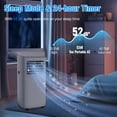 thumbnail image 2 of HMCITY  8500 BTU Portable Air Conditioner,3 In1 AC with Remote Control,Portable AC Cooling Range up to 450 Sq.FT with 24-Hour Timer, Windows kit,Brush,White, 2 of 7