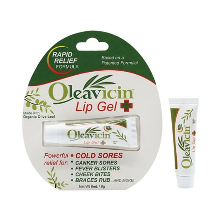 Oleavicin Lip Gel - Natural Cold Sore Relief, Soothing Moisturizing Formula for Dry, Cracked Lips - 6ml
