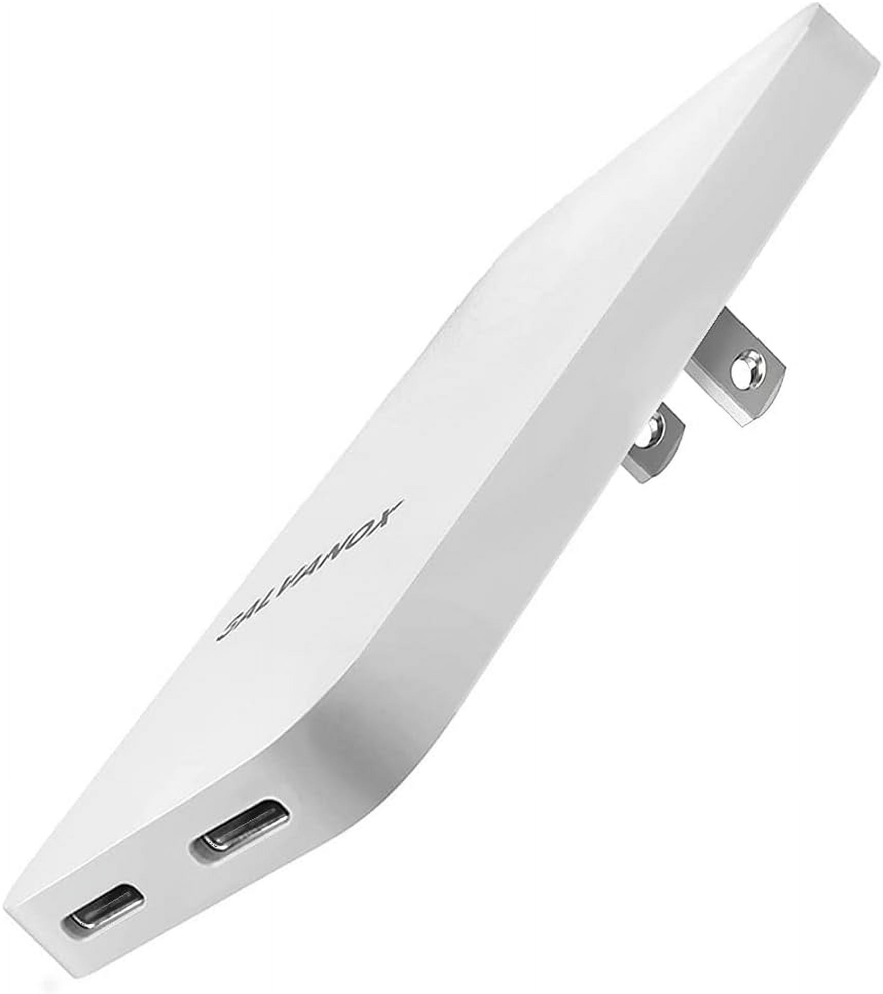 Galvanox Flat USB C Wall Charger (20W) Ultra Slim Multi Port Fast Charging Outlet Plug for iPhone 15/16/17 Pro Max & Samsung Galaxy Phones (3 pack)