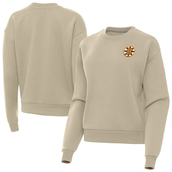 Women's Antigua Khaki Boston Bruins Victory Pullover Sweatshirt